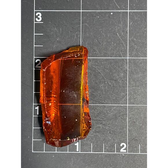 Amberina Art Glass Cullet Glowing Translucent Cadmium #GLSM23210 - Picture 6 of 7